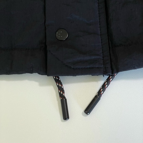 Folk Wadded Pebble Jacket Japanese Nylon Snap Zip Front Black Men’s XS - Picture 13 of 16